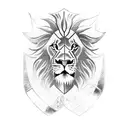 gladiator fighting lion tattoo design idea