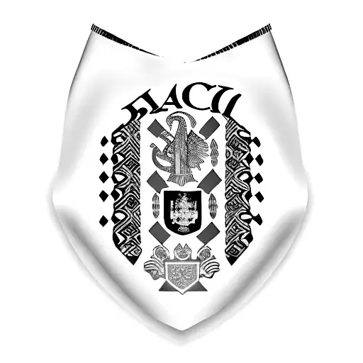 black and gray tattoo that represents Argentina tattoo design idea