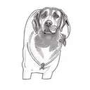 a black labrador retriever tattoo design idea