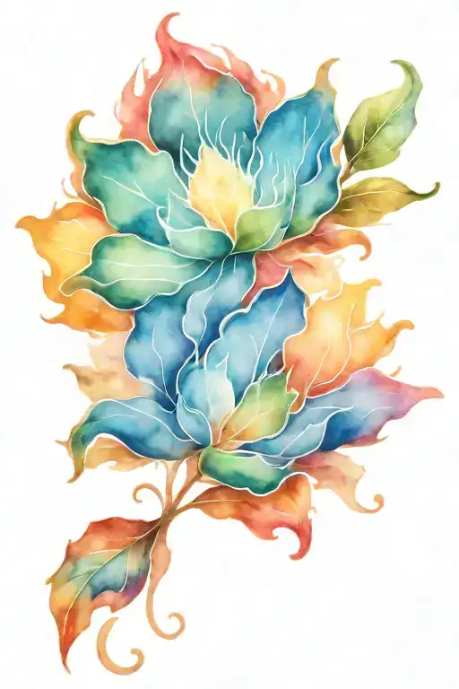 india americana color tattoo design idea