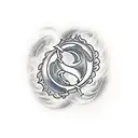 fire sign ampersand tattoo design idea