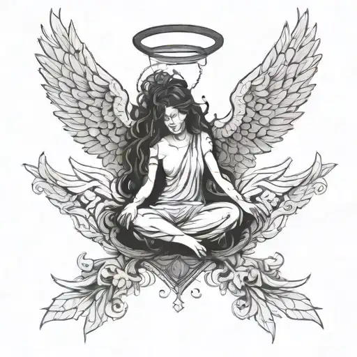 ophanim angel tattoo design idea
