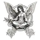 ophanim angel tattoo design idea