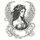 ophanim angel tattoo design idea