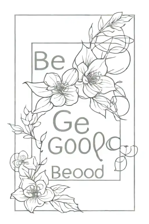 Be good or be careful tattoo design idea