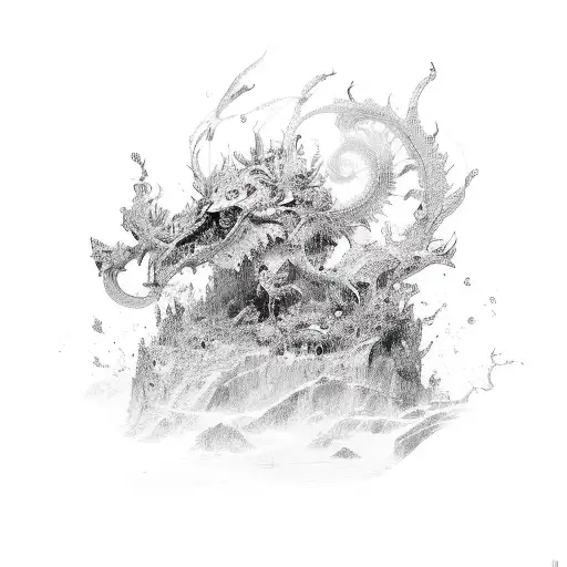 Electronic waveforms tattoo design idea