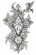 god is greater than the highs and lows tattoo design idea