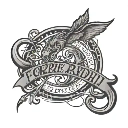 last name on forearm tattoo design idea