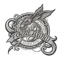 last name on forearm tattoo design idea