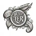 last name on forearm tattoo design idea