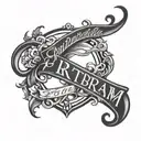 last name on forearm tattoo design idea