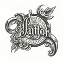 last name on forearm tattoo design idea