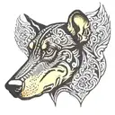 Doberman dog head tattoo design idea