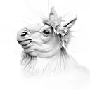 A group of farm animals gathered under a radiant sun tattoo design idea