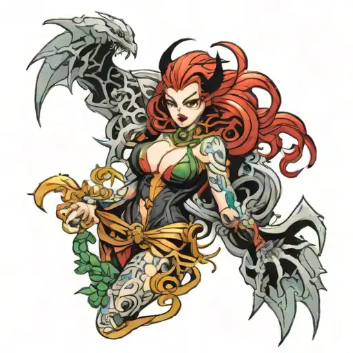 Angela spawn comic hero tattoo design idea