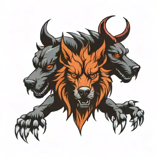 cerberus  tattoo design idea