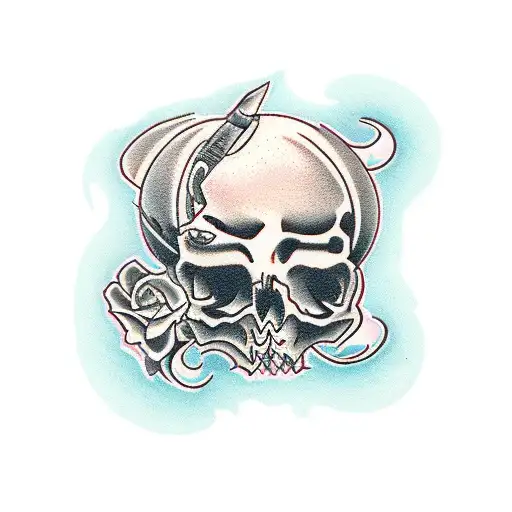 a dead man walking tattoo design idea