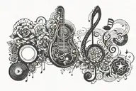 music mental health struggles tattoo design idea