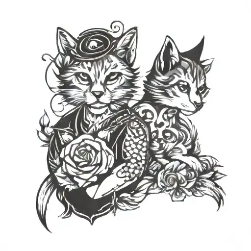 matching best friends  tattoo design idea