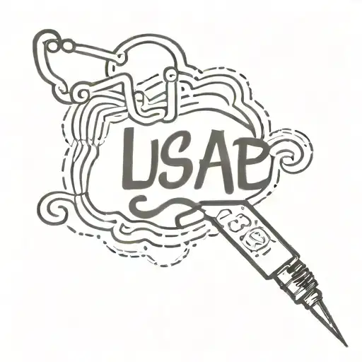 New age electric tattoo machine Text says “ R.I.P Luis, June 14th “ tattoo design idea