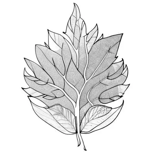 aspen leaf tattoo design idea