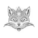 bobcat mermaid tattoo design idea