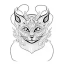bobcat mermaid tattoo design idea