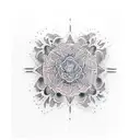 water ripple tattoo design idea