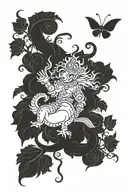 Hindu mythological creatures tattoo design idea