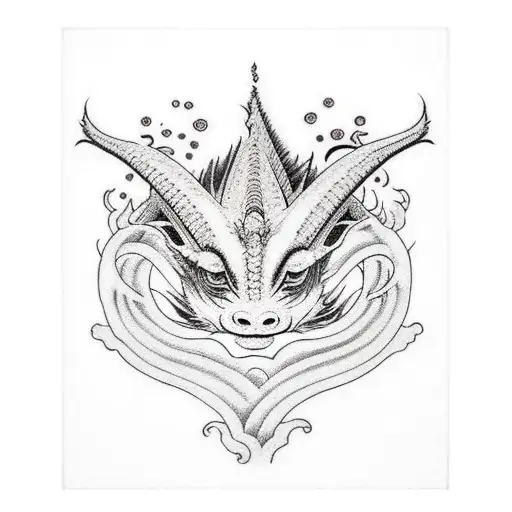 Falkor the Luck Dragon tattoo design idea