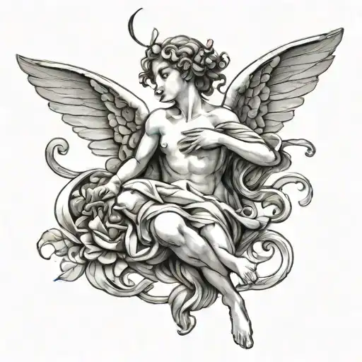Psyche Revived By Cupid’s Kiss tattoo design idea