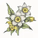Daffodil and jonquils tattoo design idea