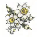 Daffodil and jonquils tattoo design idea