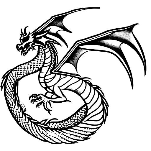Welsh dragon tattoo design idea