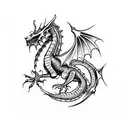 Welsh dragon tattoo design idea