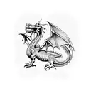 Welsh dragon tattoo design idea