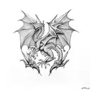 Welsh dragon tattoo design idea