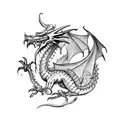 Welsh dragon tattoo design idea