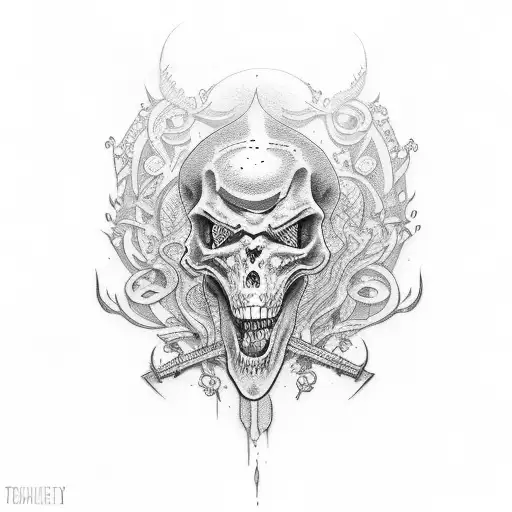 tombstone tattoo design idea