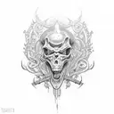 tombstone tattoo design idea