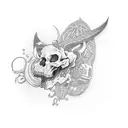 tombstone tattoo design idea