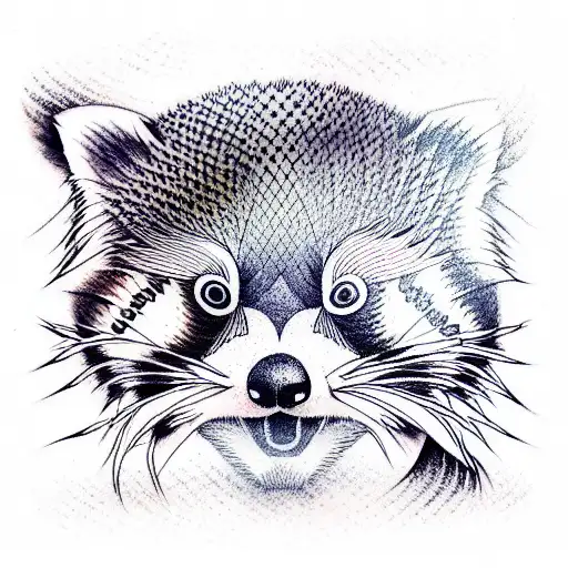 red panda tattoo design idea