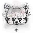 red panda tattoo design idea