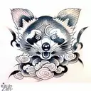 red panda tattoo design idea