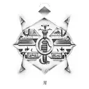 Hieroglyphs Derrick tattoo design idea