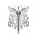 Hieroglyphs Derrick tattoo design idea