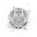 Hieroglyphs Derrick tattoo design idea