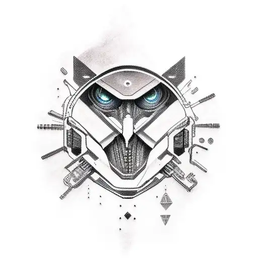 cyberpunk edgerunner Rebecca  tattoo design idea