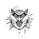 cyberpunk edgerunner Rebecca  tattoo design idea