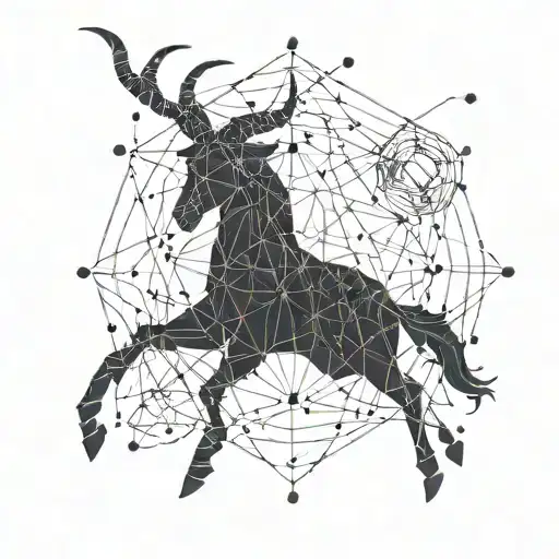 capricorn constellation tattoo design idea